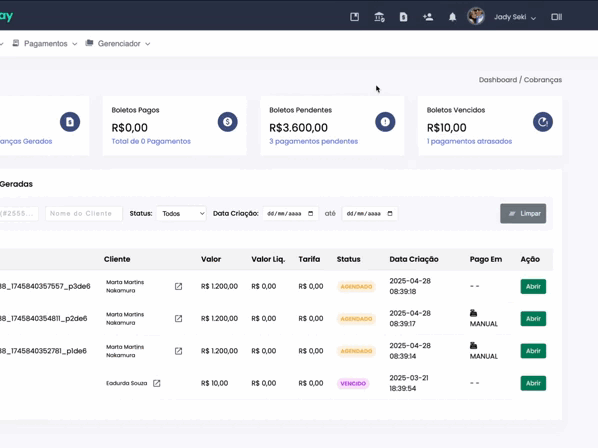 Funcionalidade de Cobranças AgilSpot Pay
